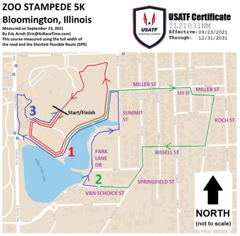 Miller Park Zoo Stampede: Course Map