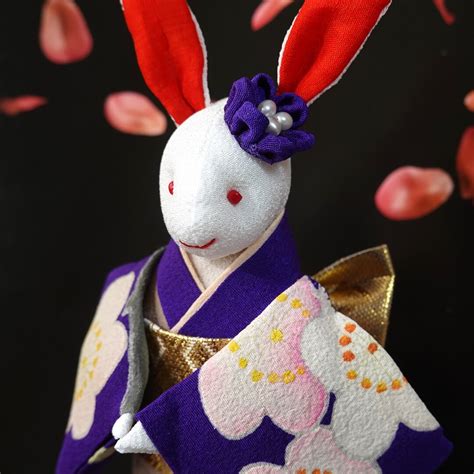 Kimono Bunny Rabbit Doll Japanese Doll Kimono Doll Lucky Etsy