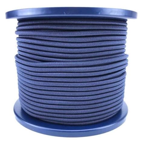 6mm Navy Blue Elastic Bungee Shock Cord 100 Metre Reel RopeServices UK