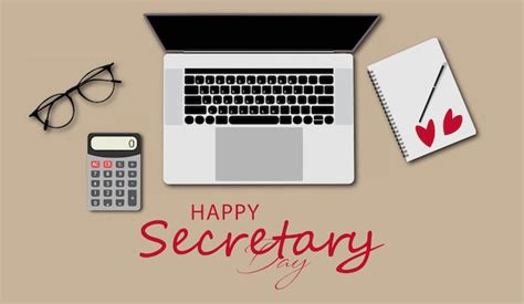 Premium Vector Happy Secretary Day 24 April 2019 Hand Drawn Text