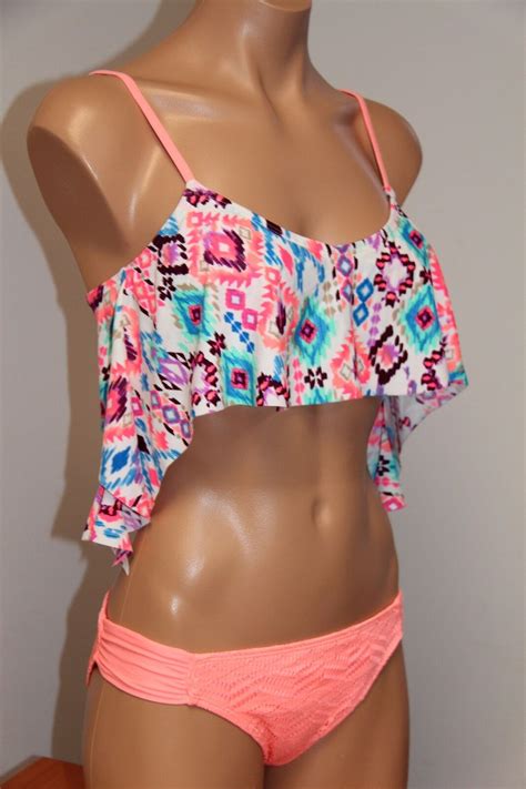 NWT Hula Honey Swimsuit Bikini Tank 2pc Set Sz S EBay