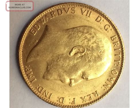 1907 King Edward Vii Gold Sovereign Km 805