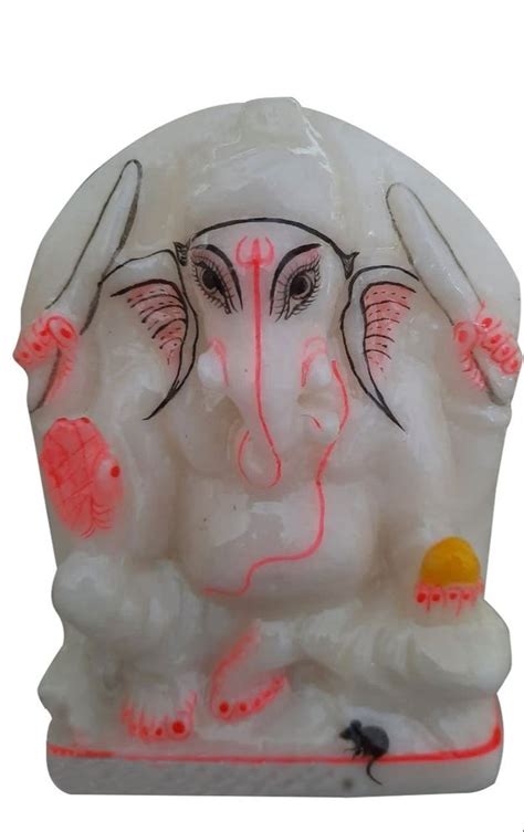 White Makrana Marble Ganesh Statue Size Inch Height At Rs In