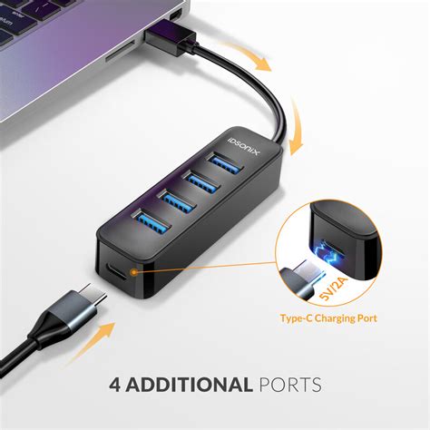 IDsonix Hub USB 3 0 de 4 puertos transmisión de datos de alta