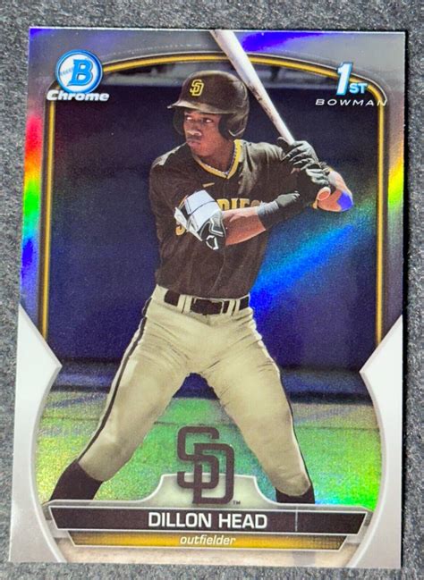 Dillon Head Refractor Bowman Chrome Draft St Bowman Bdc Ebay