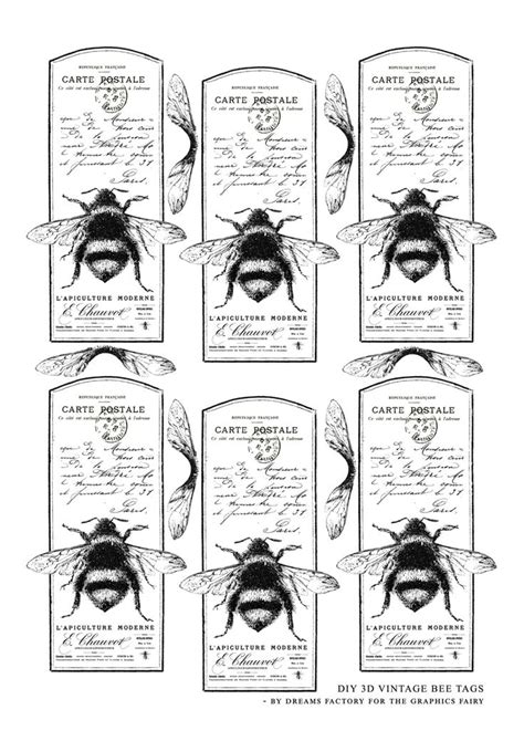 Mixed Media Art Tags In 2023 Bee Tags Bee Scrapbook Bee Printables