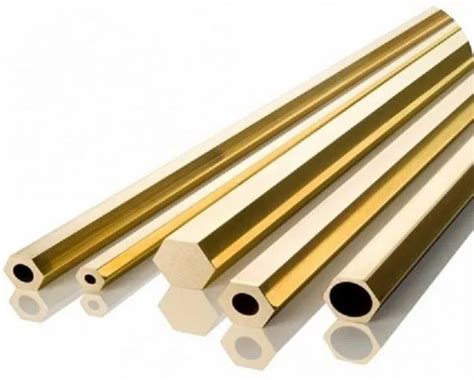 Hot Rolled Brass Hollow Round Hex Rods For Industrial Wall Thickness