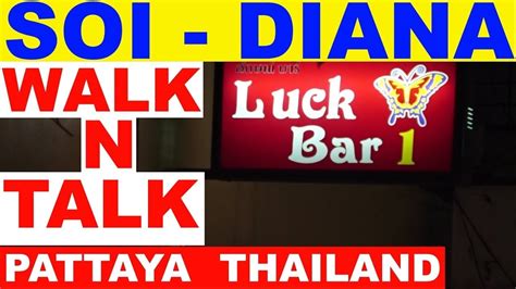 Soi Diana Lucky Bar 1 Pattaya Thailand Youtube