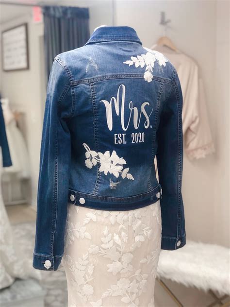 Mrs Bridal Denim Jacket Exclusively At The White Closet Bridal