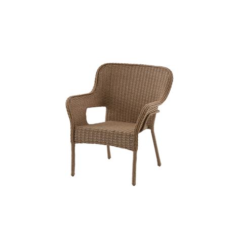 Stylewell Eastlake Steel And Wicker Stacking Outdoor Patio Lounge Chair