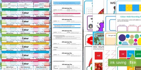 Eyfs Colour Lesson Plan Enhancement Ideas And Resources Pack