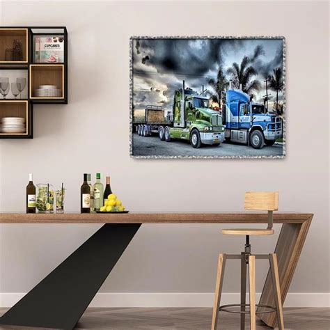 Diamond Painting Trucks 34 X 44 Cm ECKIGE Steine Diamond Painting