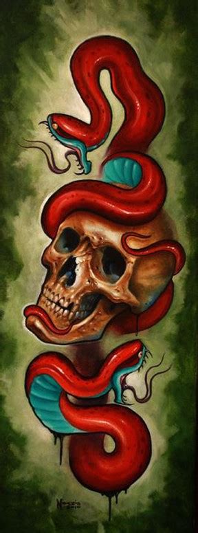 Skull And Snake By Cory Norris TattooNOW