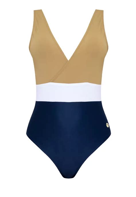 Buy Naked Sun Swimwear Hanna Halter Maillot With Tricolor 2025 Online