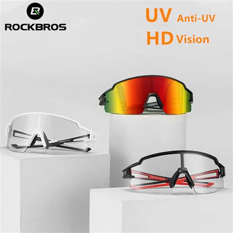 Rockbros Photochromic Cycling Glasses Polarized Cycling Eyewear Goggles Built In Myopia Frame