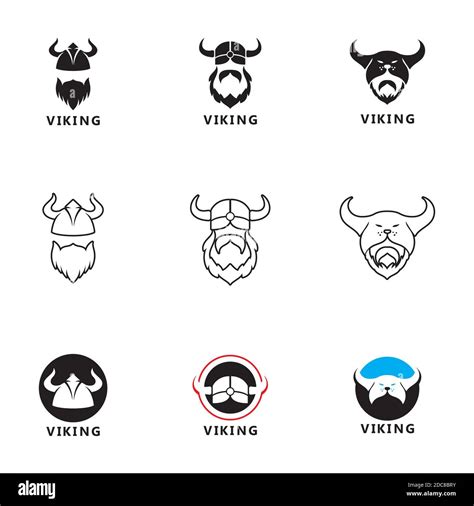 Viking Head Logo And Symbol Vector Stock Vector Image And Art Alamy