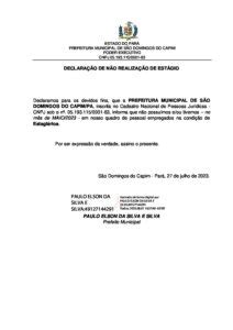 Declaracao Estagios Maio Prefeitura Municipal De S O Domingos Do