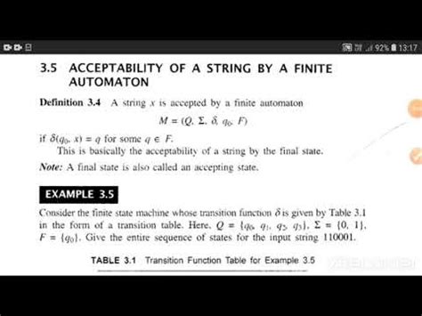 TOC Acceptability Of A String By A Finite Automata In TOC Theory Of