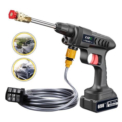 Cordless Pressure Washer 300w 60bar Wireless High Pressure Car Washer Gun With Accessories