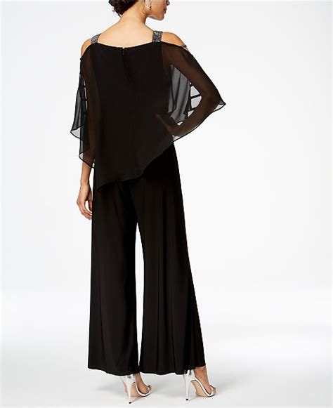 Msk Embellished Chiffon Overlay Jumpsuit Pants And Capris Women Macys