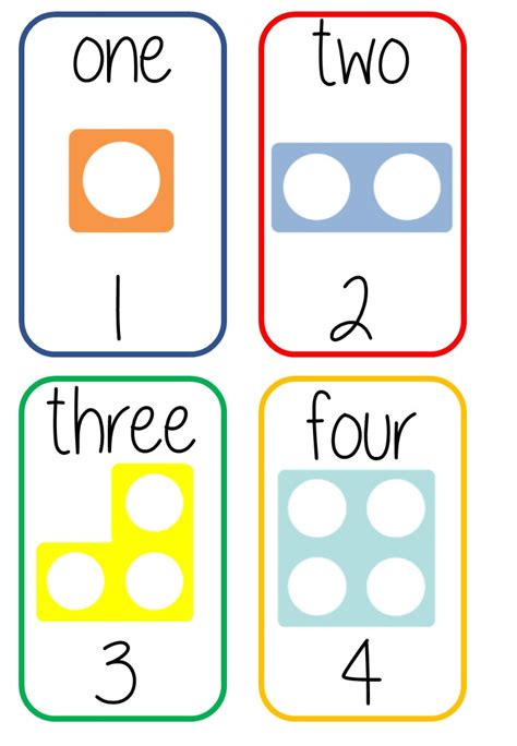 Numicon Flashcards To 20 Teaching Resources