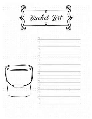 Free Bucket List Template To Create The Perfect Bucket List