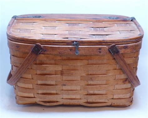 Antique Picnic Basket Vintage Picnic Basket Antique Basket West Rindge