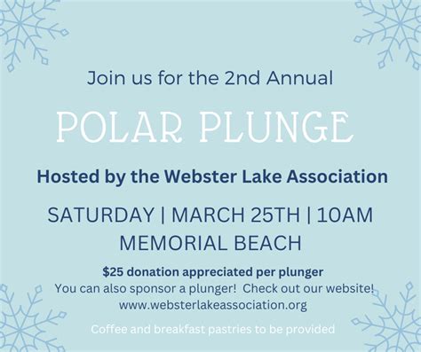 Polar Plunge 2023 Donation — Webster Lake Association