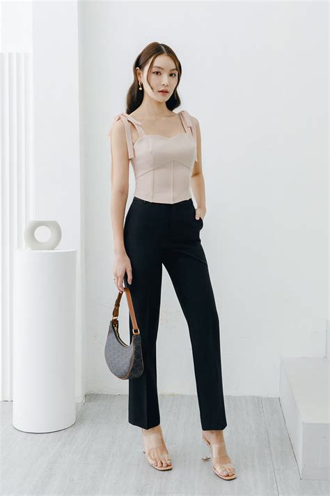 Leia Corset Top In Nude Pink Chello