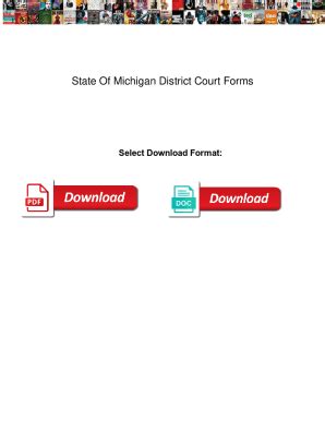 Fillable Online State Of Michigan District Court Forms. State Of ...