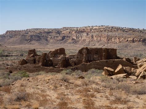 Ancient Ruins At Chaco Culture National Historic Park In New Mexico