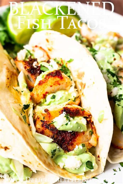 Blackened Fish Tacos - Delicious Little Bites