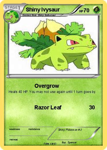 Pokémon Shiny Ivysaur 2 2 - Overgrow - My Pokemon Card