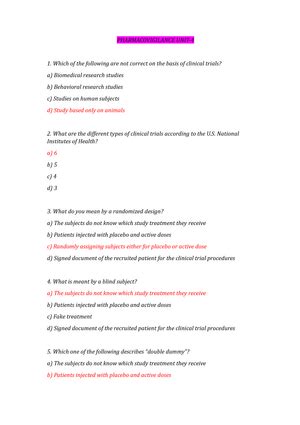 Unit Pharmacovigilance Bp T Th Sem Pharmacovigilance Unit What