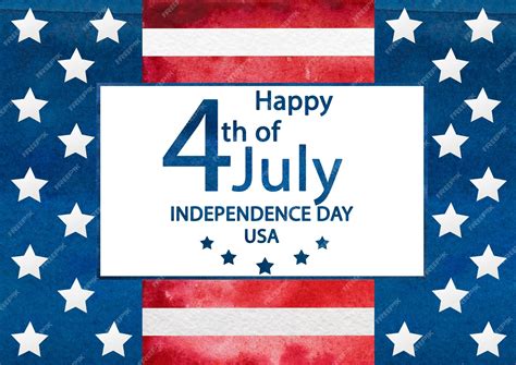premium photo happy independence day watercolor drawing