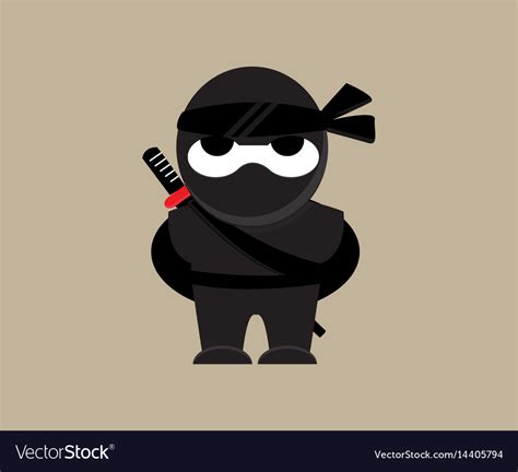 Cute ninja character Royalty Free Vector Image