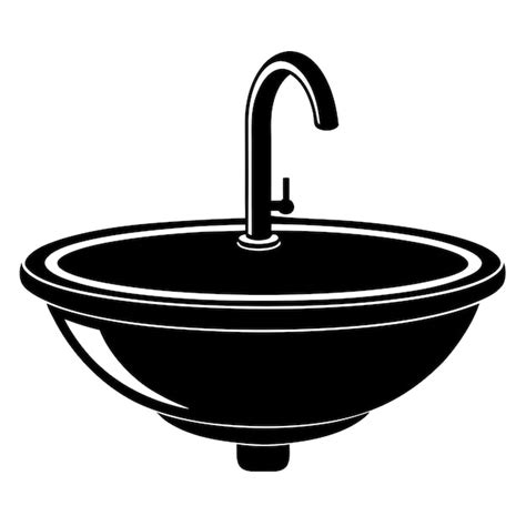 Sink Black Silhouette Vector Art And Illustration Premium Ai