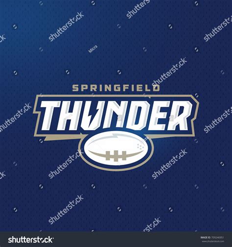 Modern Professional Football Thunder Team Logo Stock Vector (Royalty ...