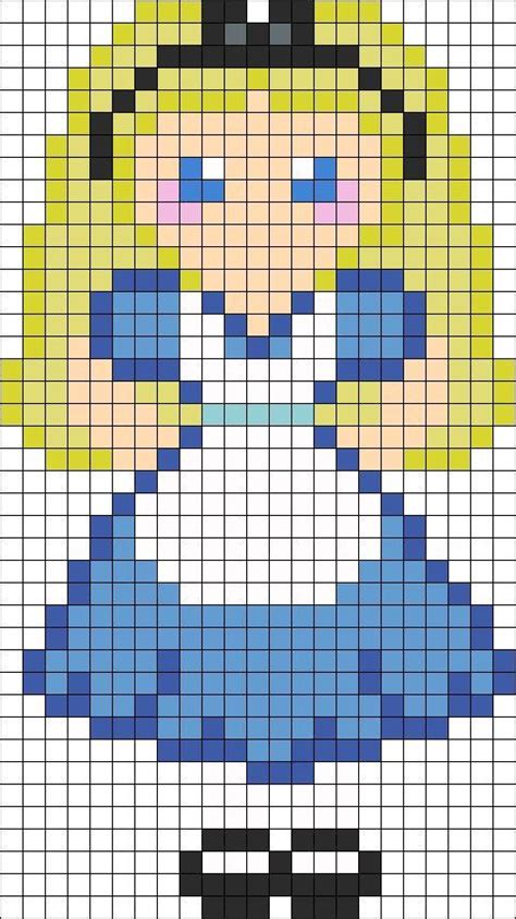 Alice In Wonderland Perler Beads Cross Stitch Designs Cross Stitch