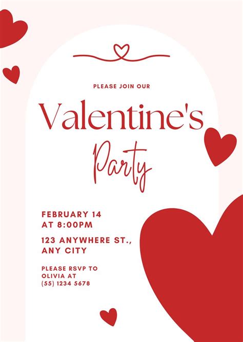 Free Canva Template Valentine S Party Invitation In 2024 Valentine