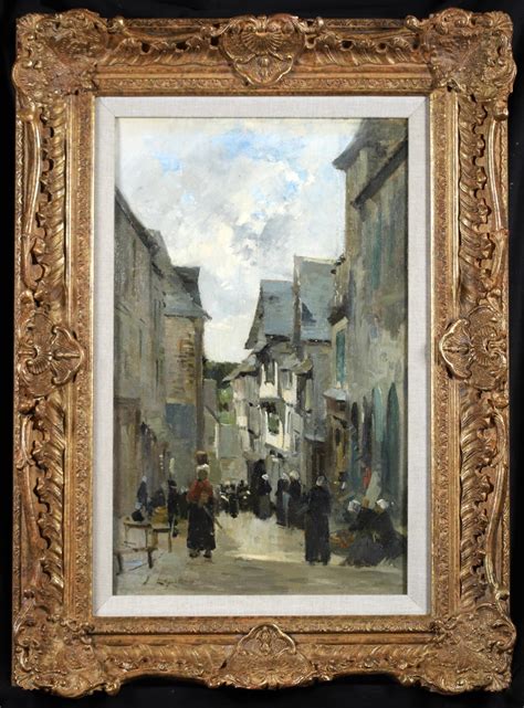 Stanislas Victor Édouard Lépine - Figures in a Street - Normandy ...