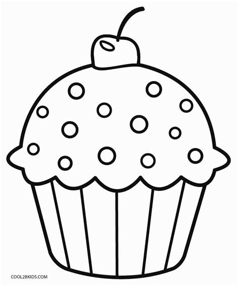 Dibujos de Cupcake para colorear Páginas para imprimir gratis