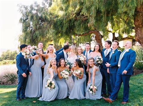 Something Blue Wedding Party Dusty Blue Bridesmaid Dresses Navy