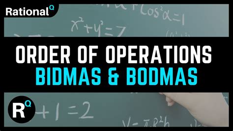 Order Of Operations Bidmasbodmas Mathematics Rq Learning Youtube