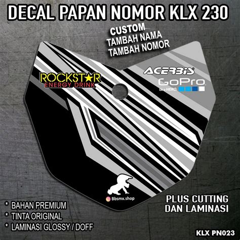 Decal Papan Nomor KLX 230 Lazada Indonesia