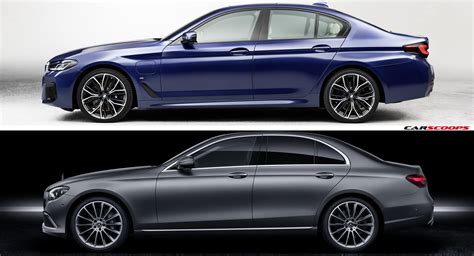 Facelift Showdown 2021 BMW 5 Series Vs 2021 Mercedes E Class Carscoops