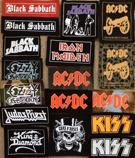 Ac Dc Iron Maiden Guns N Roses Kiss Judas Priest Patches Old School