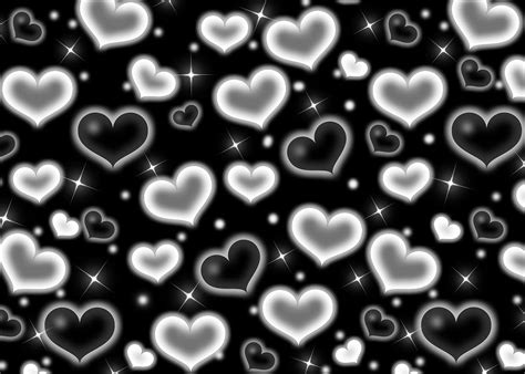 Hearts In Black And White Photography