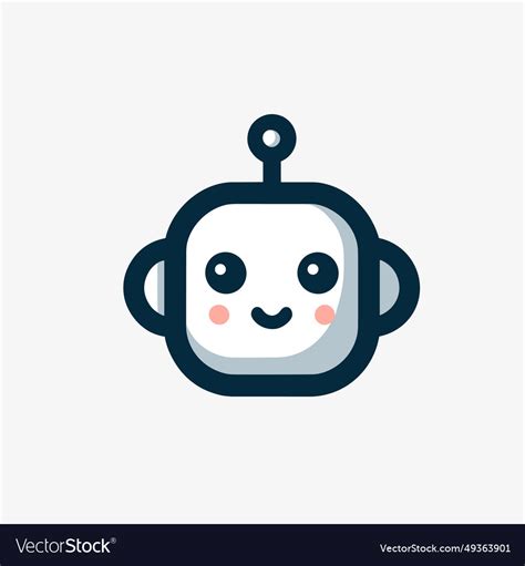 Ai chatbot development company line logo Vector Image