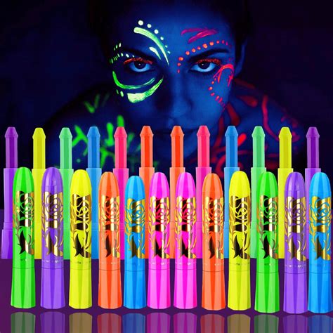 Splashes And Spills Uv Face And Body Paint Sticks Uv Body Paint Uv Face Paint For